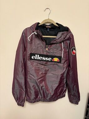Ellesse Iridescent Purple Anorak Jacket Women’s S Après Ski Cortina D'Ampezzo